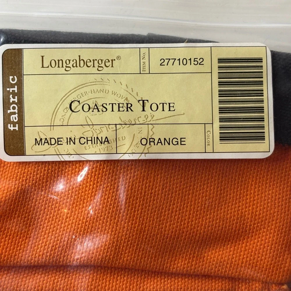 Longaberger Coaster Tote Halloween Orange Ghost Pumpkin 27710152